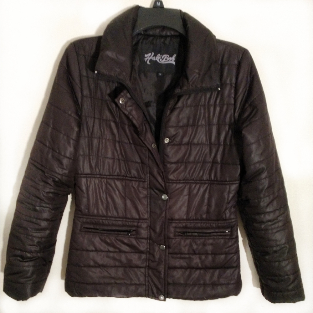Hale Bob Black Puffer Jacket Size M
